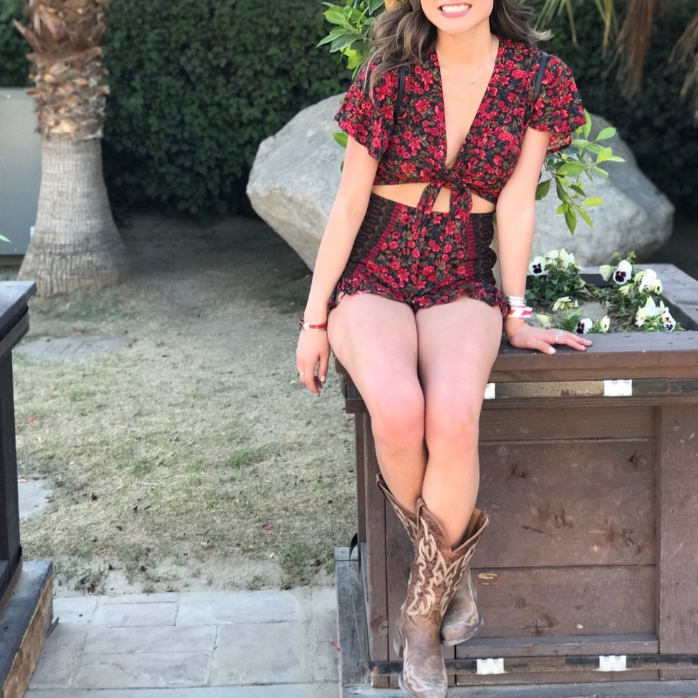 Free People Floral Romper